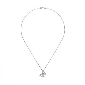 14k White Gold Diamond Butterfly Necklace NK3019W45JJ