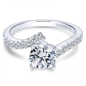 14K White Gold Diamond Bypass 14K White Gold Engagement Ring ER4249W44Jj