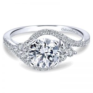 14K White Gold Diamond Bypass 14K White Gold Engagement Ring ER5330W44Jj