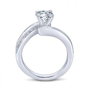 14K White Gold Diamond Bypass 14K White Gold Engagement Ring ER6069W44Jj