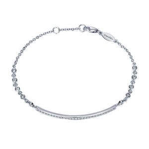 14k White Gold Diamond Chain Bracelet TB3011W45JJ