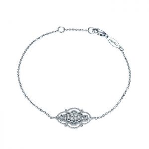 14k White Gold Diamond Chain Bracelet TB3073W45JJ