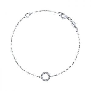 14k White Gold Diamond Chain Bracelet TB3300W45JJ