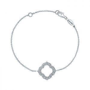 14k White Gold Diamond Chain Bracelet TB3305W45JJ