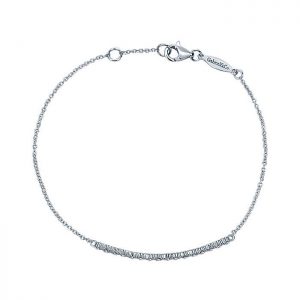 14k White Gold Diamond Chain Bracelet TB3311W45JJ