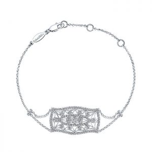 14k White Gold Diamond Chain Bracelet TB3342W45JJ