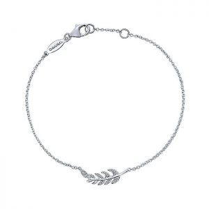 14k White Gold Diamond Chain Bracelet TB3421W45JJ