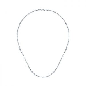 14k White Gold Diamond Diamond By The Yard Necklace NK1166W45JJ