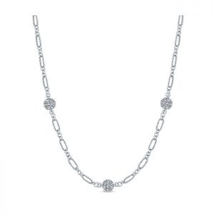 14k White Gold Diamond Diamond By The Yard Necklace NK1253W45JJ