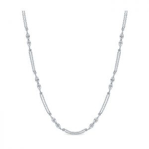 14k White Gold Diamond Diamond By The Yard Necklace NK1310W44JJ