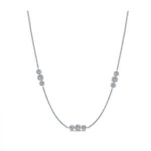 14k White Gold Diamond Diamond By The Yard Necklace NK2065W44JJ