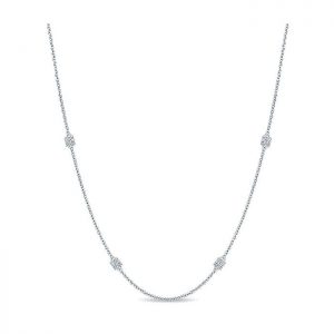 14k White Gold Diamond Diamond By The Yard Necklace NK2715W45JJ