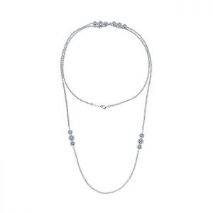 14k White Gold Diamond Diamond By The Yard Necklace NK5343W45JJ
