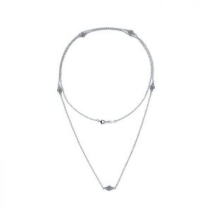 14k White Gold Diamond Diamond By The Yard Necklace NK5345W45JJ