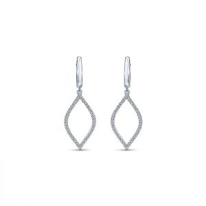 14k White Gold Diamond Drop Earrings EG11204W45JJ