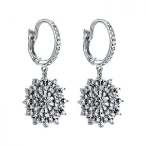 14k White Gold Diamond Drop Earrings EG11702W45JJ