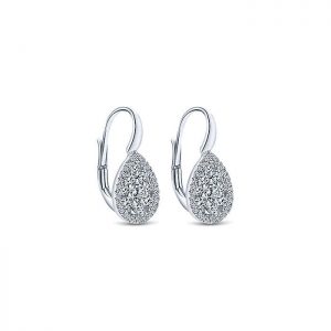 14k White Gold Diamond Drop Earrings EG12493W45JJ