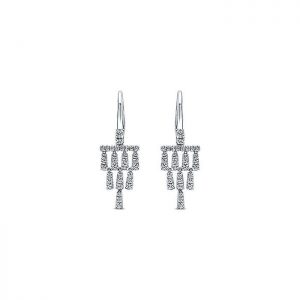 14k White Gold Diamond Drop Earrings EG12639W45JJ
