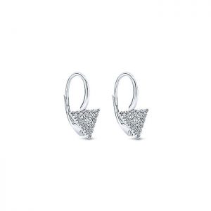 14k White Gold Diamond Drop Earrings EG12655W45JJ