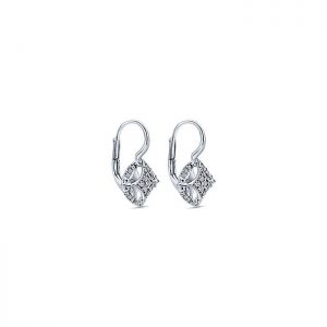 14k White Gold Diamond Drop Earrings EG12658W45JJ