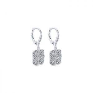 14k White Gold Diamond Drop Earrings EG12878W45JJ