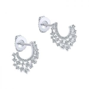 14k White Gold Diamond Drop Earrings EG13192W45JJ