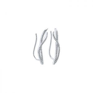 14k White Gold Diamond Earcuffs Earrings EG12938W45JJ