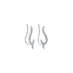 14k White Gold Diamond Earcuffs Earrings EG12941W45JJ