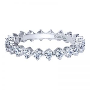 14K White Gold Diamond Eternity Band 14K White Gold Anniversary Band AN5258-6W44Jj