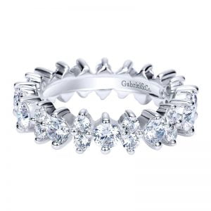 14k White Gold Diamond Eternity Band Anniversary Band AN5288-6W44JJ