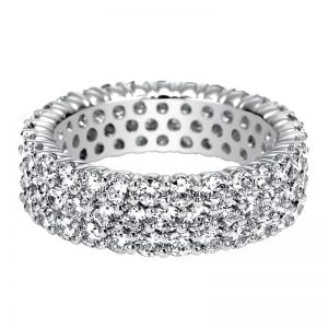 14k White Gold Diamond Eternity Band Anniversary Band AN6026-6W44JJ