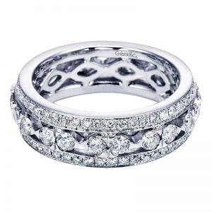 14k White Gold Diamond Eternity Band Anniversary Band AN6040-6W44JJ