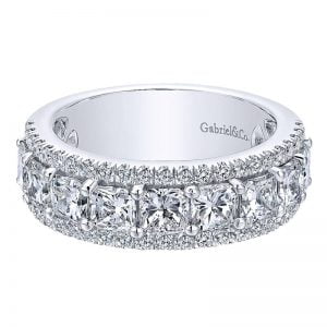 14k White Gold Diamond Fancy Anniversary Band AN12427W44JJ