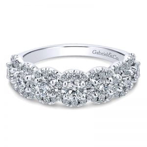 14k White Gold Diamond Fancy Anniversary Band AN14081W44JJ