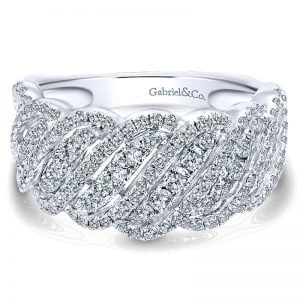 14k White Gold Diamond Fancy Anniversary Band AN14082W44JJ