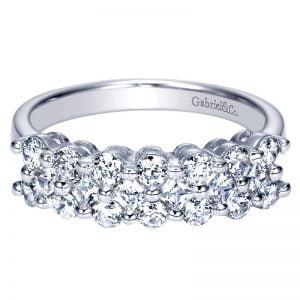 14k White Gold Diamond Fancy Anniversary Band AN3012W44JJ