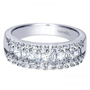 14k White Gold Diamond Fancy Anniversary Band AN3031W44JJ