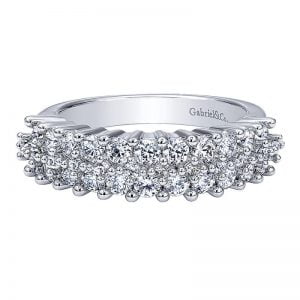 14k White Gold Diamond Fancy Anniversary Band AN3074W44JJ