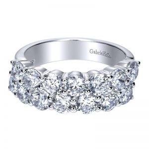 14k White Gold Diamond Fancy Anniversary Band AN4819W44JJ