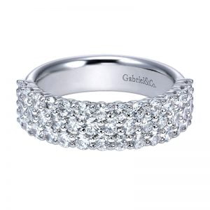 14k White Gold Diamond Fancy Anniversary Band AN6002W44JJ