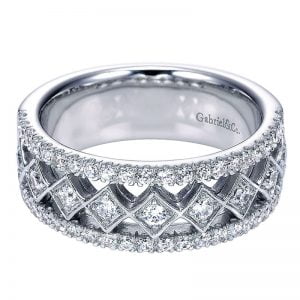 14k White Gold Diamond Fancy Anniversary Band AN6003W44JJ