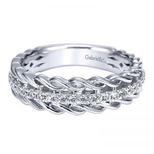 14k White Gold Diamond Fancy Anniversary Band AN6015W44JJ