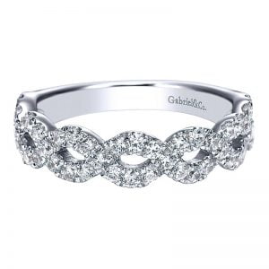 14k White Gold Diamond Fancy Anniversary Band AN7645W44JJ