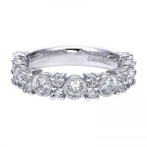 14k White Gold Diamond Fancy Anniversary Band AN7964W44JJ