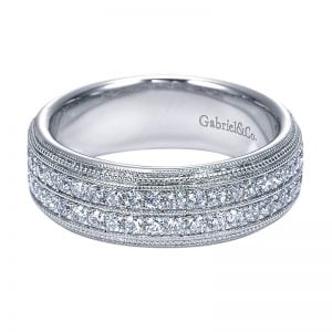 14k White Gold Diamond Fancy Anniversary Band AN8105W44JJ