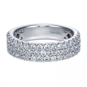 14k White Gold Diamond Fancy Anniversary Band AN8181W44JJ