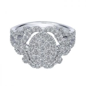 14k White Gold Diamond Fashion Ladies' Ring LR50417W45JJ