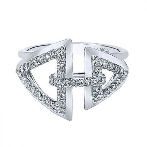 14k White Gold Diamond Fashion Ladies' Ring LR50634W45JJ