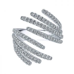 14k White Gold Diamond Fashion Ladies' Ring LR50657W45JJ