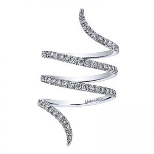 14k White Gold Kaslique Fashion Ladies' Ring LR50669W45JJ